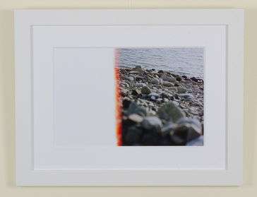 Photo rocks and water film burn