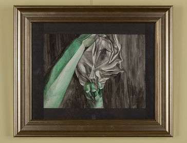 green and blue mask